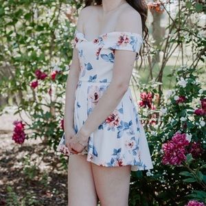 White floral dress/romper
